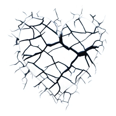 indigo broken heart  sticker