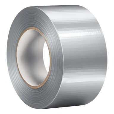 A roll of silver duct tape sticker