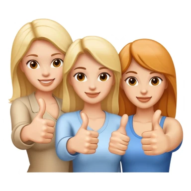 Three lady realtors doing thumbs up sticker