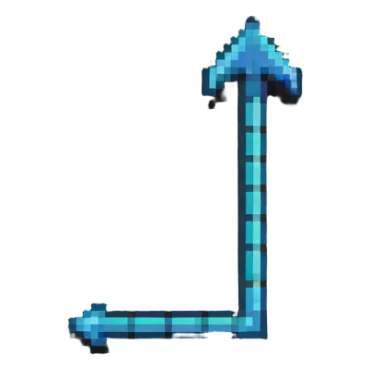Pixel art downward pointing arrow sticker