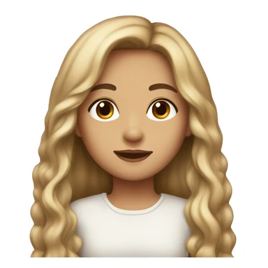Girl with brown eyes and long hair sticker