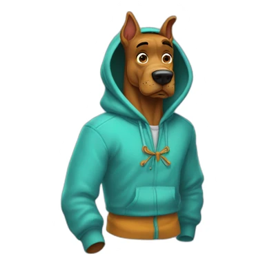 Scooby Doo wear hody sticker