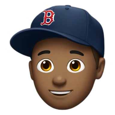 guy with a redsox hat on backwards sticker