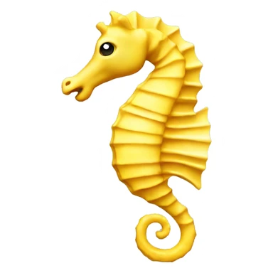 Yellow sea horse looking right  sticker