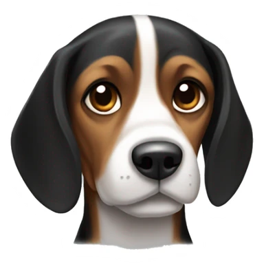 Black and brown beagle sticker