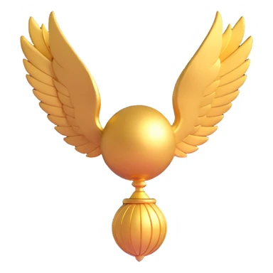 Golden snitch with wings sticker