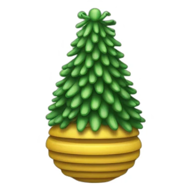 christmas tree toy beehive sticker