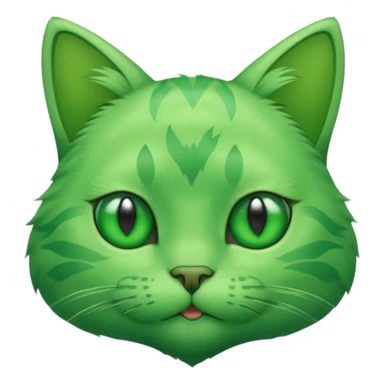 green cat with green shirt sticker