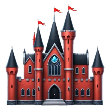 Dark Vampire Castle with the colors red and black sticker