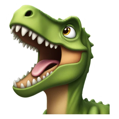 Dinosaur having tears fall down its face sticker