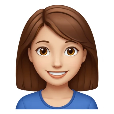 Ein Mädchen braune haare sticker