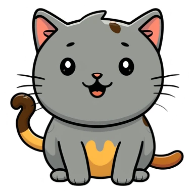 happy poop cat sticker