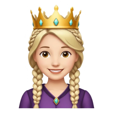 Woman with crown braid sticker