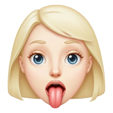 Tongue out eyes watering sticker