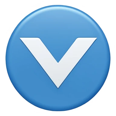 Make me an emoji that theirs a blue circle and inside of the circle is blue bot they should be a white tick inside the circle  sticker