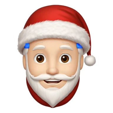 A man smile wearing santa claus hat sticker