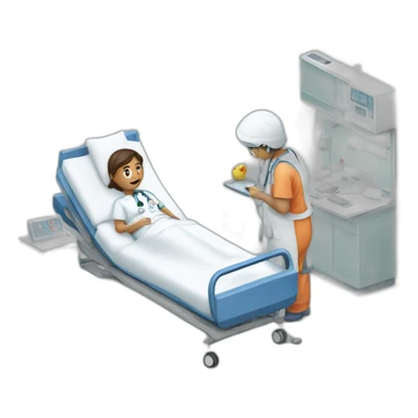 workers in a hospital sticker