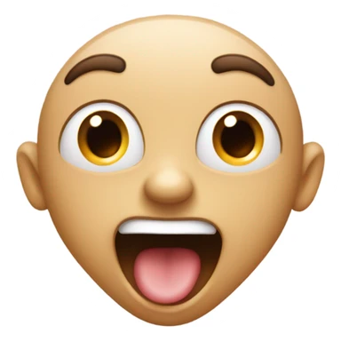 Sticking toung out and exicited  sticker