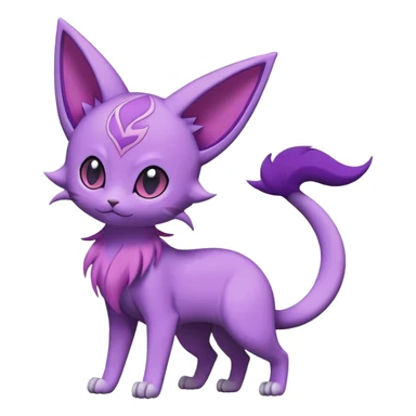 Purrloin-Espeon-Skitty-Pokémon-Fakémon-hybrid-creature (full body) sticker