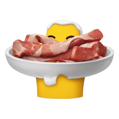 Homer simpson qui mange de la viande  sticker