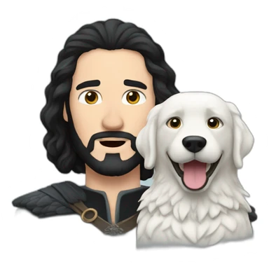 John Snow with crown and your pet sticker
