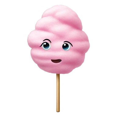 Cotton candy on a stick sticker