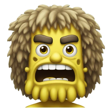 spongebob caveman sticker