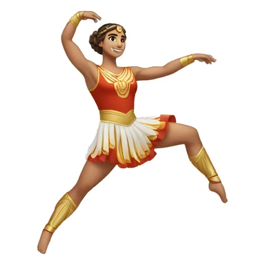 strong greek dancer happy sticker
