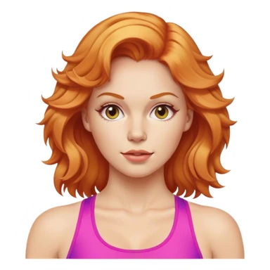 Strawberry Blonde woman in 80s exercise clothing sticker