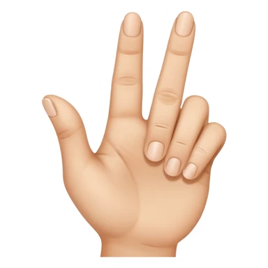 do a hand doing a three with thumb, index and middle finger sticker