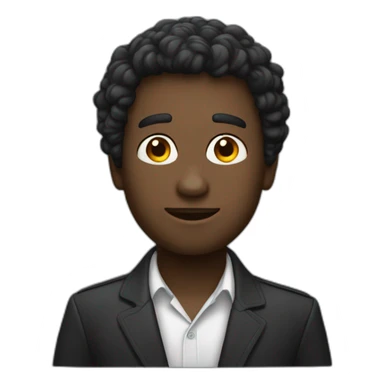 enseignant noir aux cheveux crepus sticker