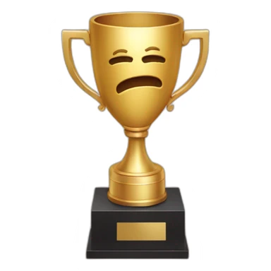 trophy with youtube logo sticker