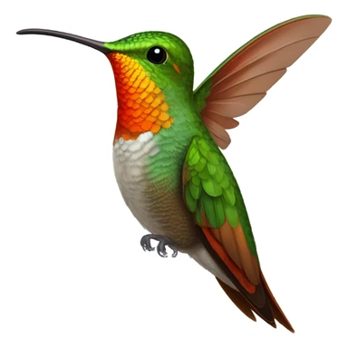 roufus tailed hunnmingbird sticker