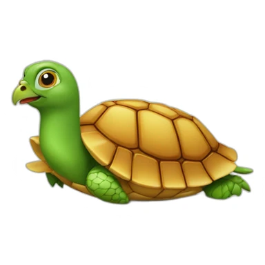 Tortue et poulet sticker