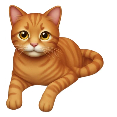 Red cat siting on bed sticker