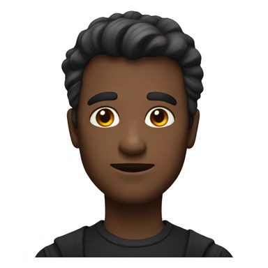 homme de couleur noir chauve sticker