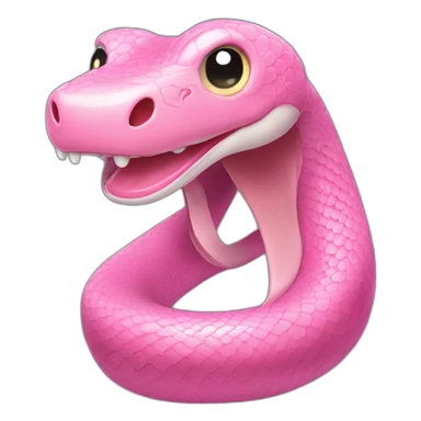 Sweety Pink snake pull out tongue sticker