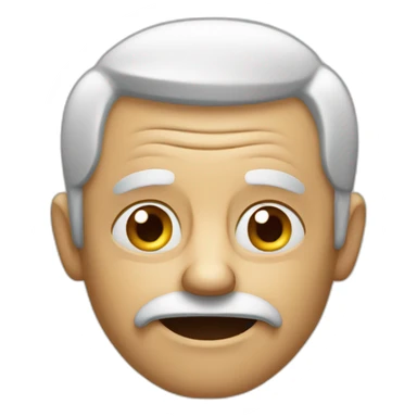 Happy sad old man sticker
