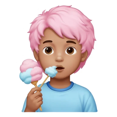 cotton candy boy sticker