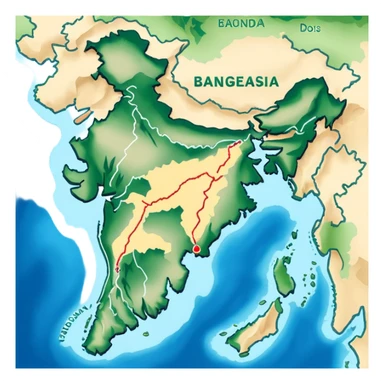 bangladesh map sticker