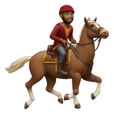 Lebron james sur un chameau sticker