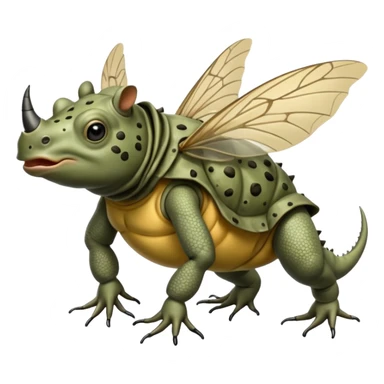 A Rhino combined with a fly combined with a toad sticker