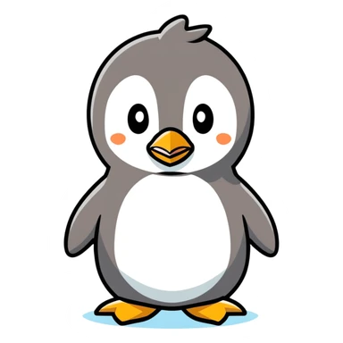Cute penguin sticker