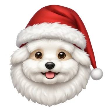 Bichon frisé emoji for x-mas sticker