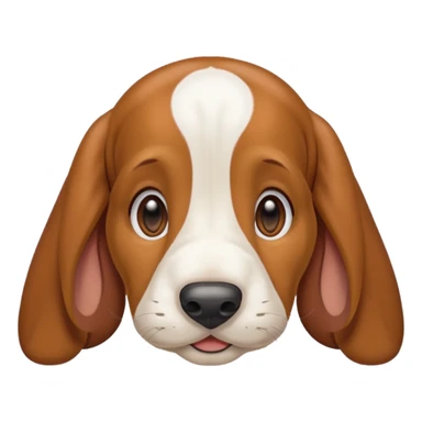 smile Basset Hound baby sticker