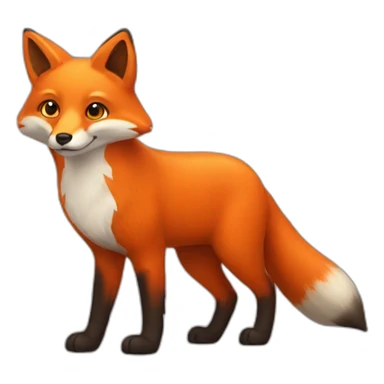 Red and orange fox sticker