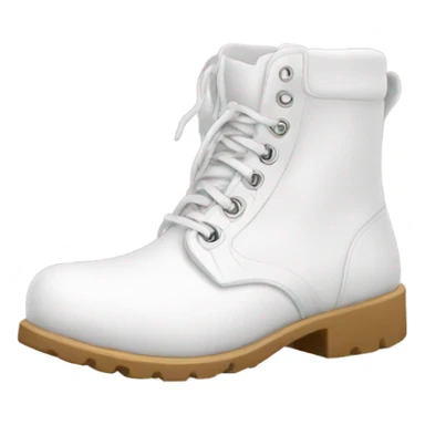 Platform WOLFE High boots white leather white sole sticker