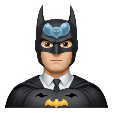 caucasian batman standing sticker