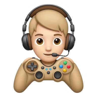 gaming mascot with a game controller and gaming headset sticker