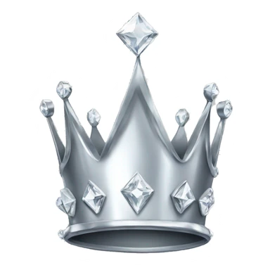 Silver diamond crown sticker
